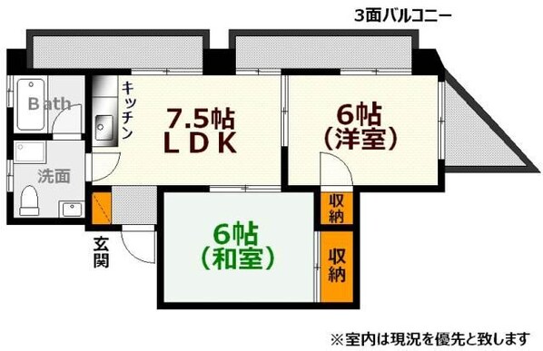 広島駅 徒歩5分 4階の物件間取画像